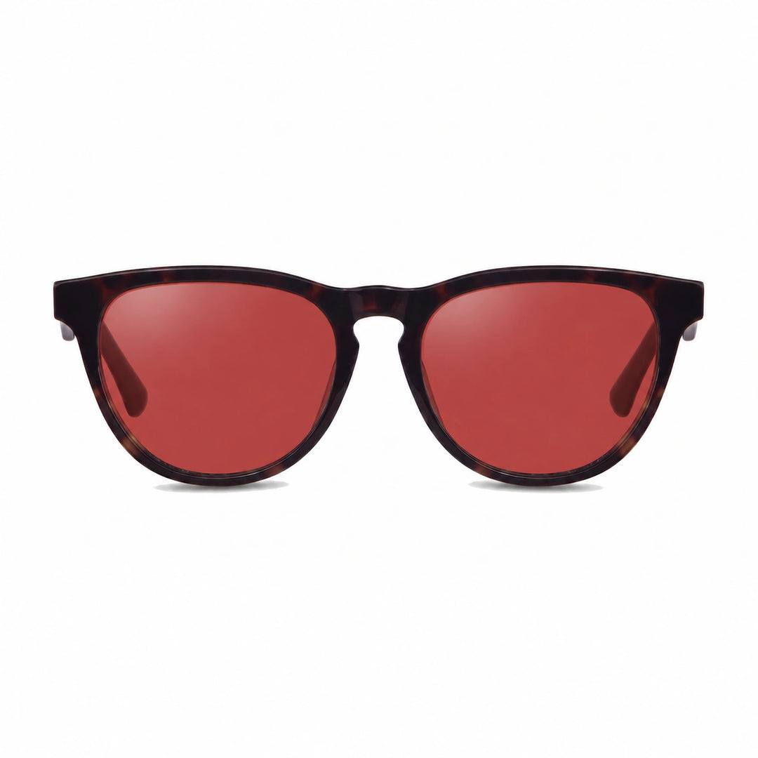 Lentes de sol Fiore 4488 Carey con cristal rojo polarizado UV400, vista frontal para hombre y mujer #color_rojo #foto_frontal