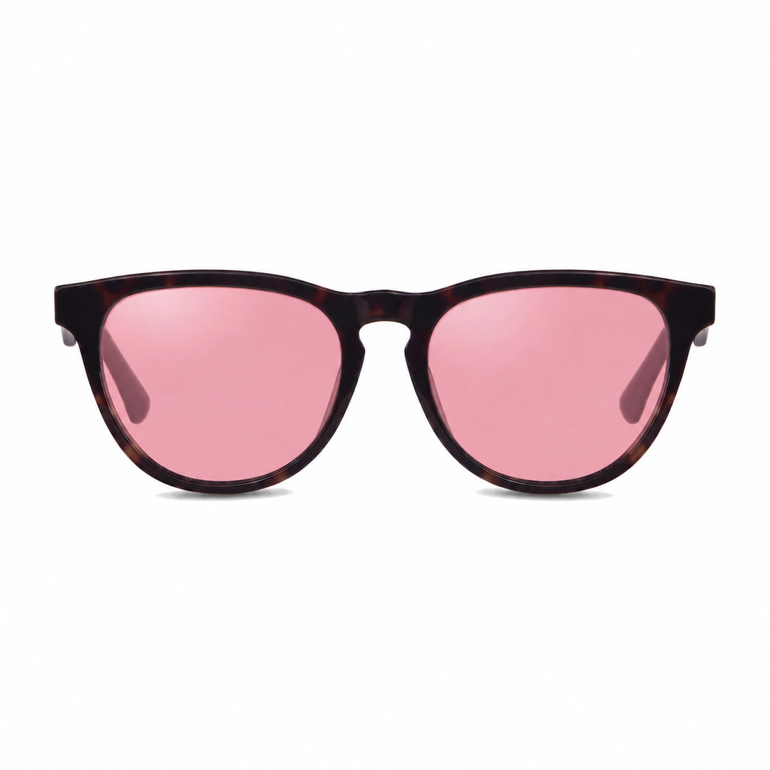 Lentes de sol Fiore 4488 Carey con cristal rosado polarizado UV400, vista frontal para hombre y mujer #color_rosado #foto_frontal