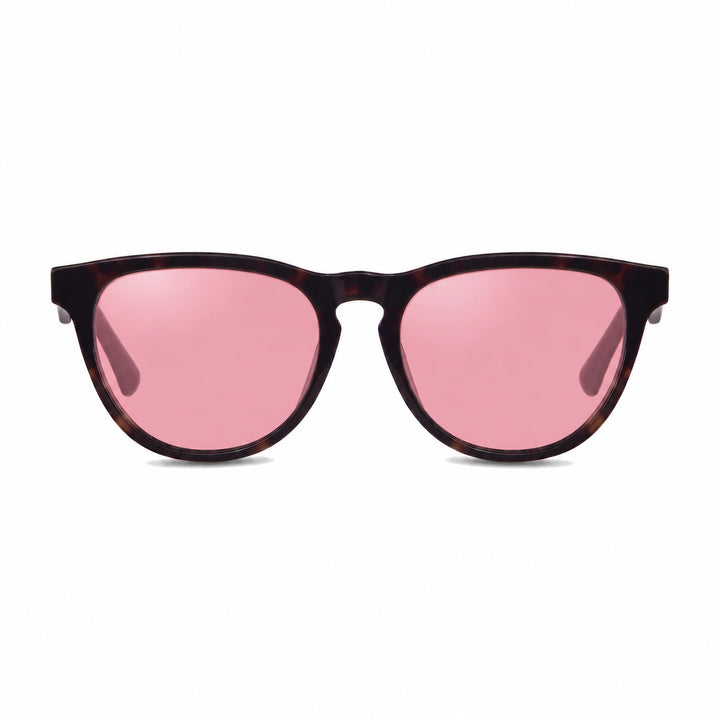 Lentes de sol Fiore 4488 Carey con cristal rosado polarizado UV400, vista frontal para hombre y mujer #color_rosado #foto_frontal