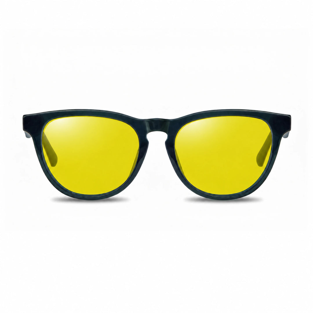 Lentes de sol Fiore 4488 Verde cristal Amarillo polarizado vista frontal unisex #color_amarillo #foto_frontal