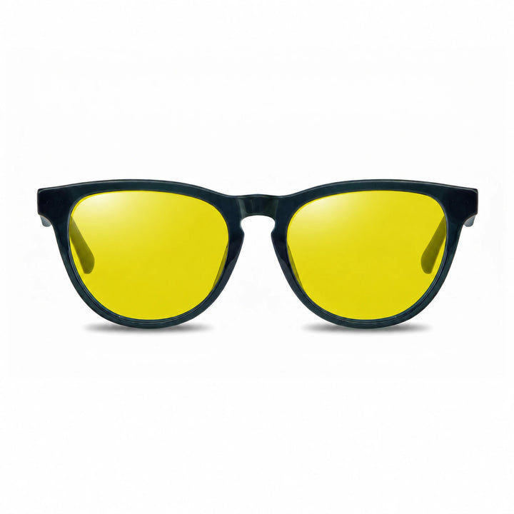Lentes de sol Fiore 4488 Verde cristal Amarillo polarizado vista frontal unisex #color_amarillo #foto_frontal