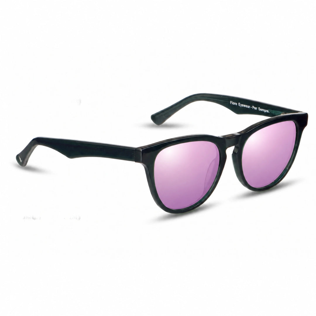 Lentes de sol Fiore 4488 Verde cristal Espejado Rosado polarizado vista tres cuartos unisex #color_espejado-rosado