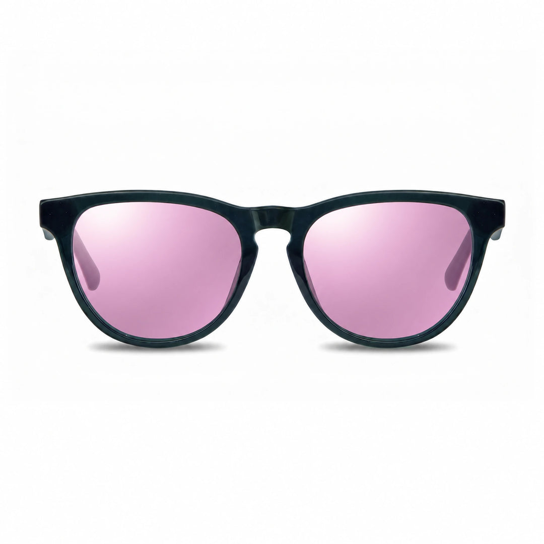 Lentes de sol Fiore 4488 Verde cristal Espejado Rosado polarizado vista frontal unisex #color_espejado-rosado #foto_frontal