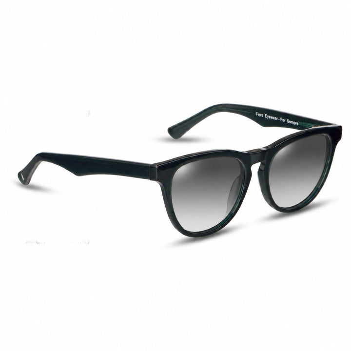 Lentes de sol Fiore 4488 Verde cristal Gradiente Gris polarizado vista tres cuartos unisex #color_gradiente-gris