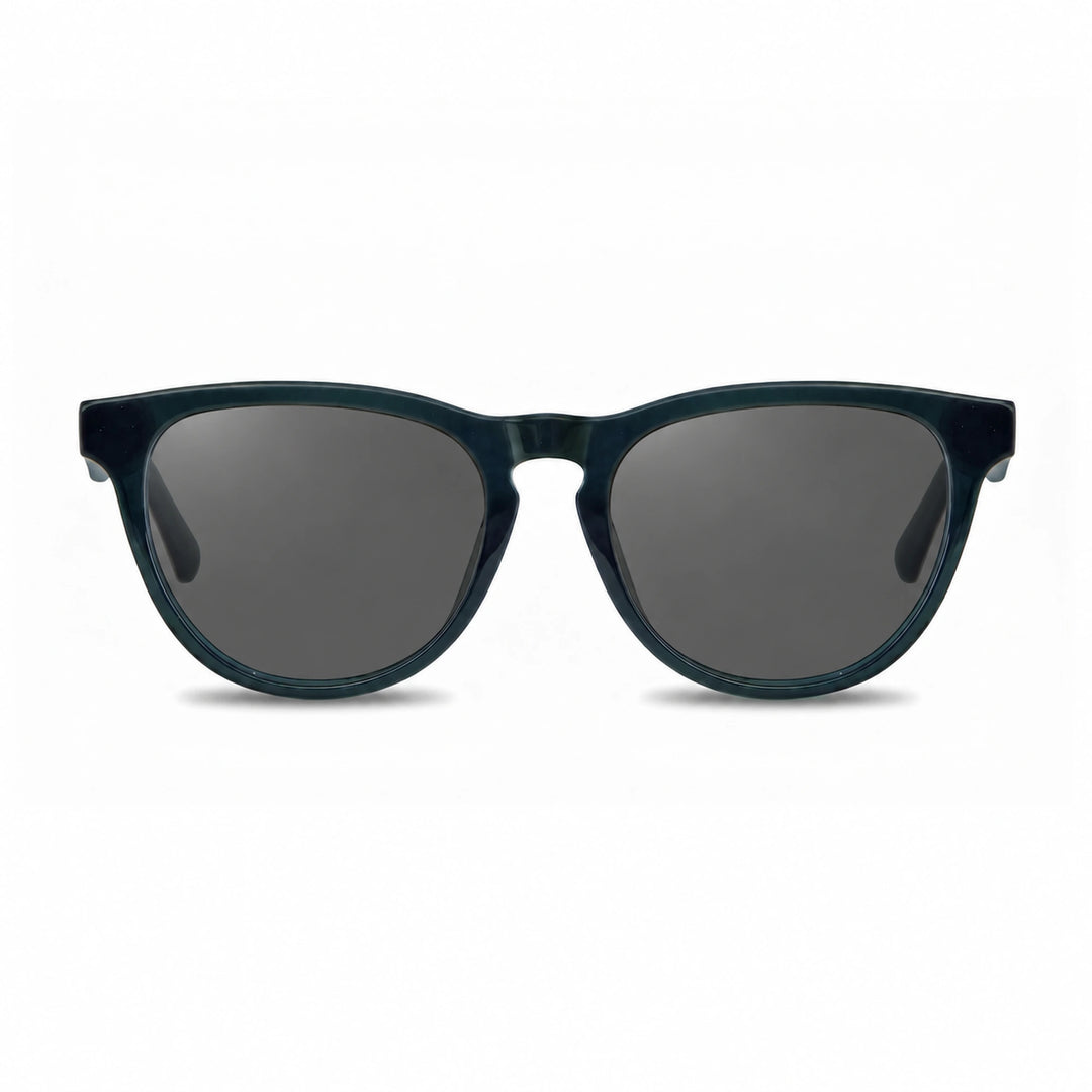 Lentes de sol Fiore 4488 Verde cristal Negro polarizado vista frontal unisex #color_negro #foto_frontal