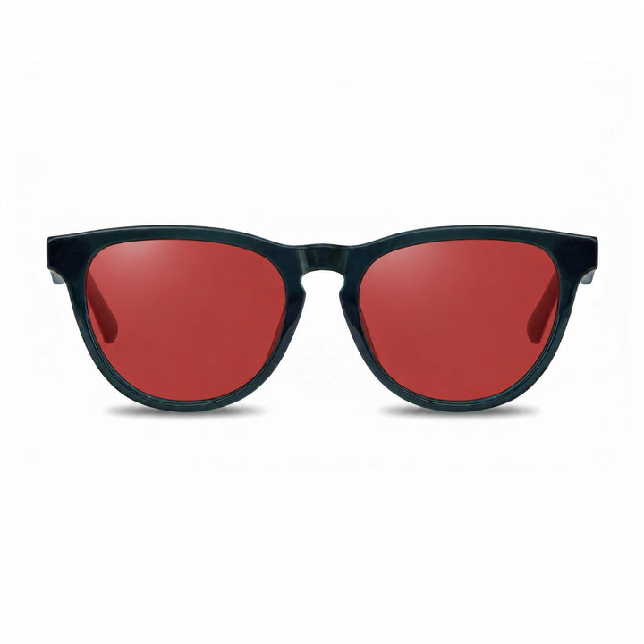 Lentes de sol Fiore 4488 Verde cristal Rojo polarizado vista frontal unisex #color_rojo #foto_frontal