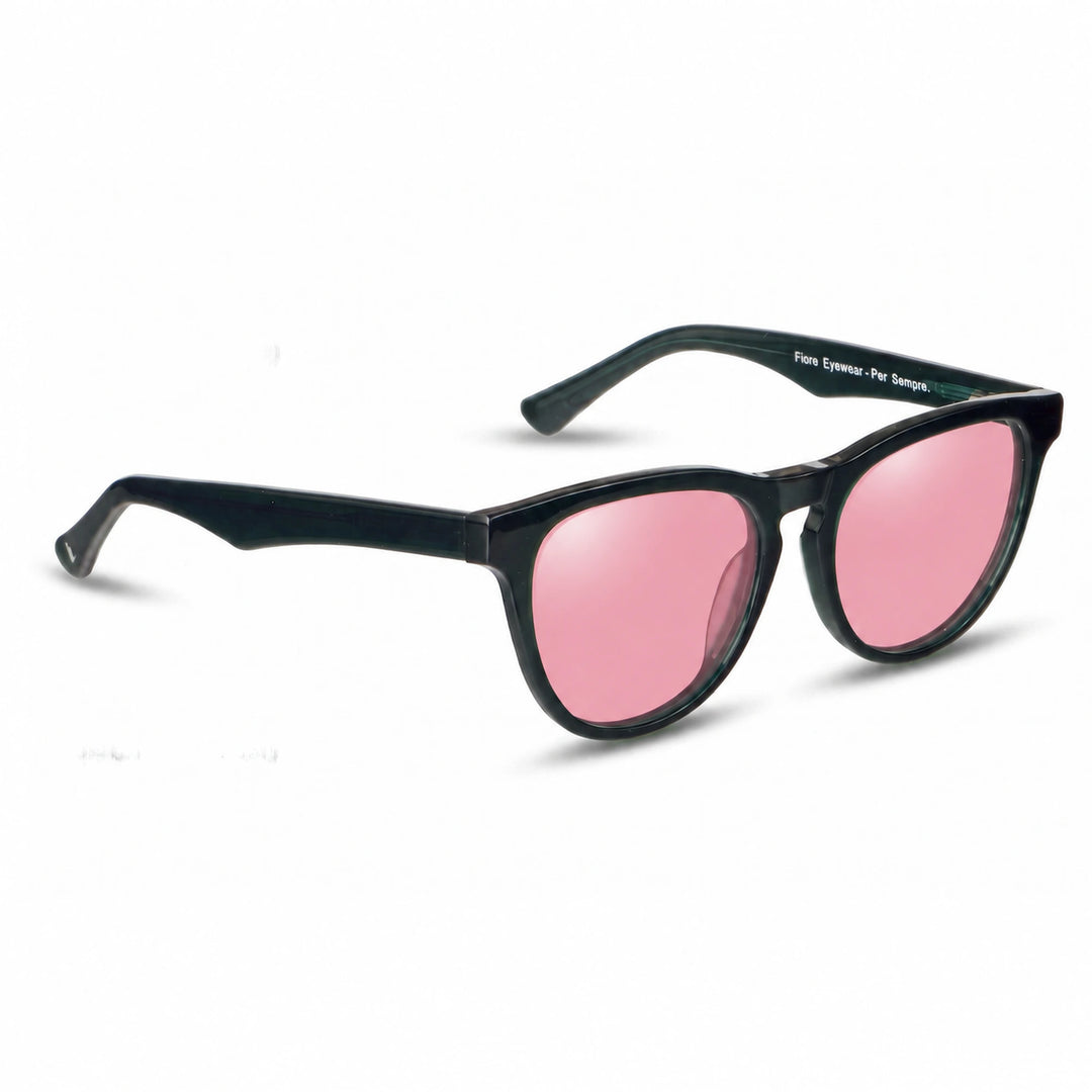 Lentes de sol Fiore 4488 Verde cristal Rosado polarizado vista tres cuartos unisex #color_rosado