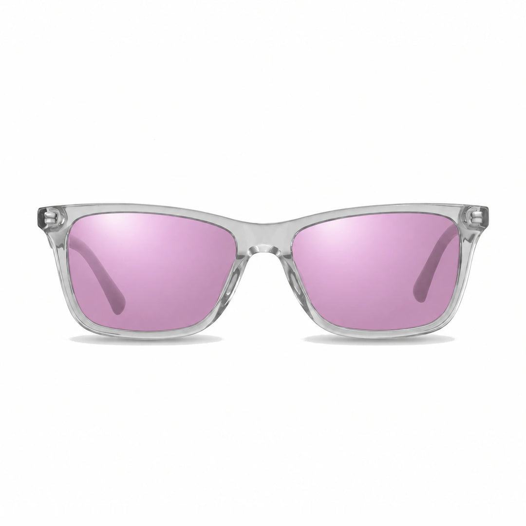 Lentes de sol Fiore 5228 Transparente cristal Espejado Rosado polarizado vista frontal unisex #color_espejado-rosado #foto_frontal