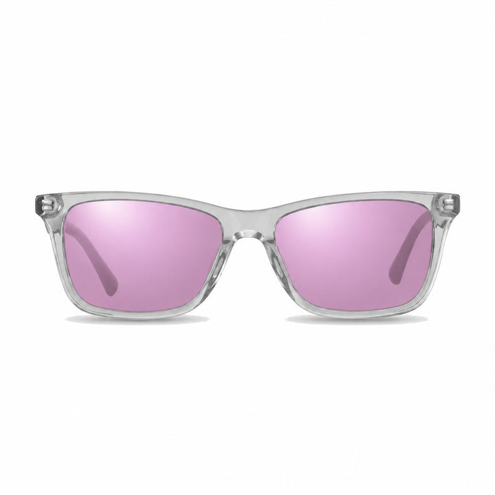Lentes de sol Fiore 5228 Transparente cristal Espejado Rosado polarizado vista frontal unisex #color_espejado-rosado #foto_frontal