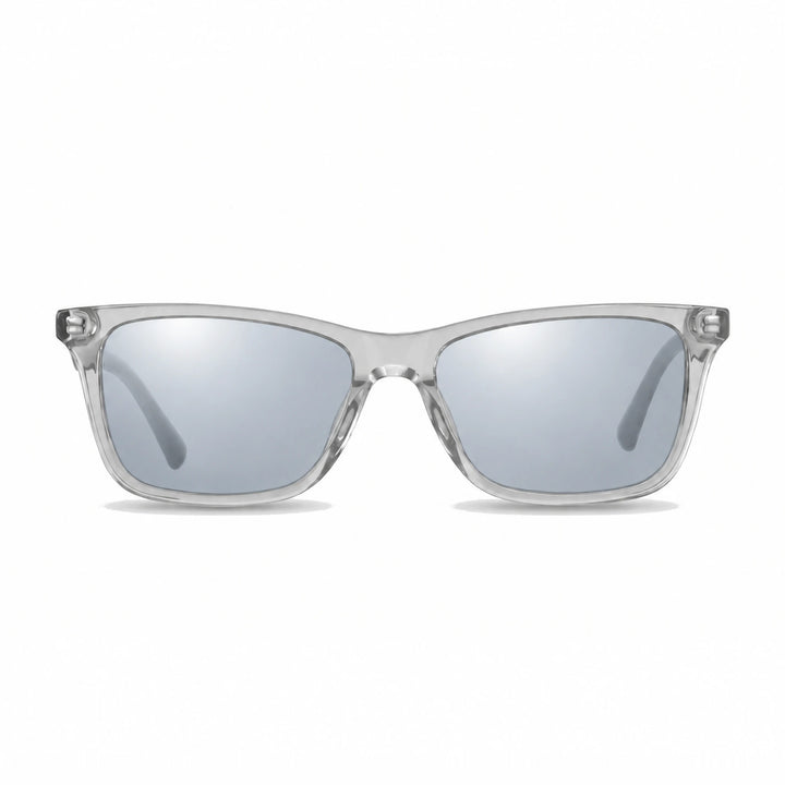 Lentes de sol Fiore 5228 Transparente cristal Espejado Silver polarizado vista frontal unisex #color_espejado-silver #foto_frontal