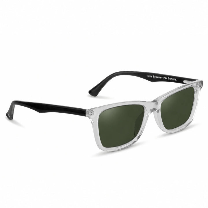 Lentes de sol Fiore 5228 Transparente cristal G15 polarizado vista tres cuartos unisex #color_g15