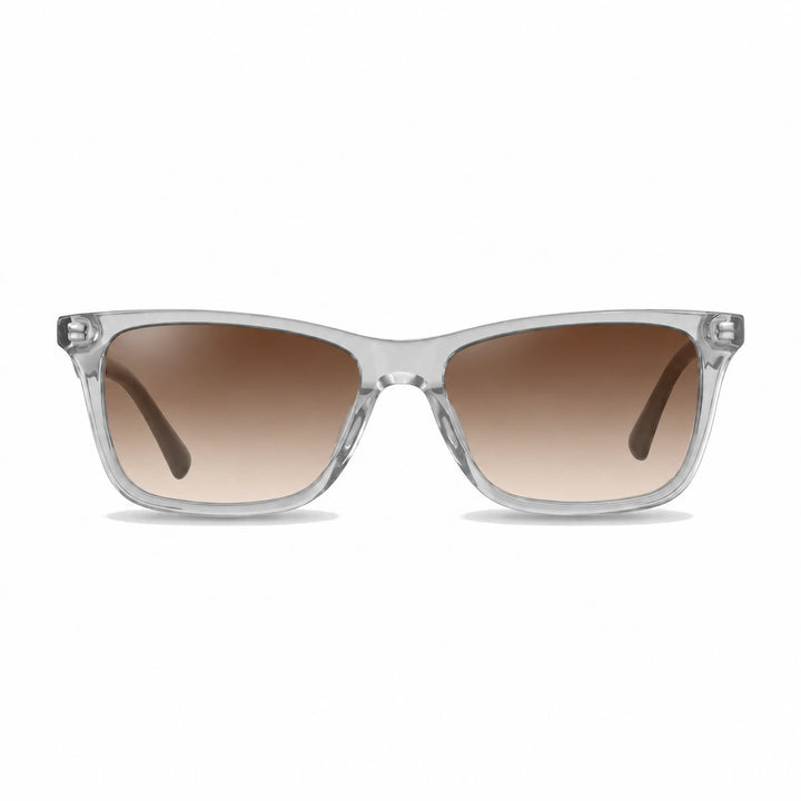Lentes de sol Fiore 5228 Transparente cristal Gradiente Cafe polarizado vista frontal unisex #color_gradiente-cafe #foto_frontal