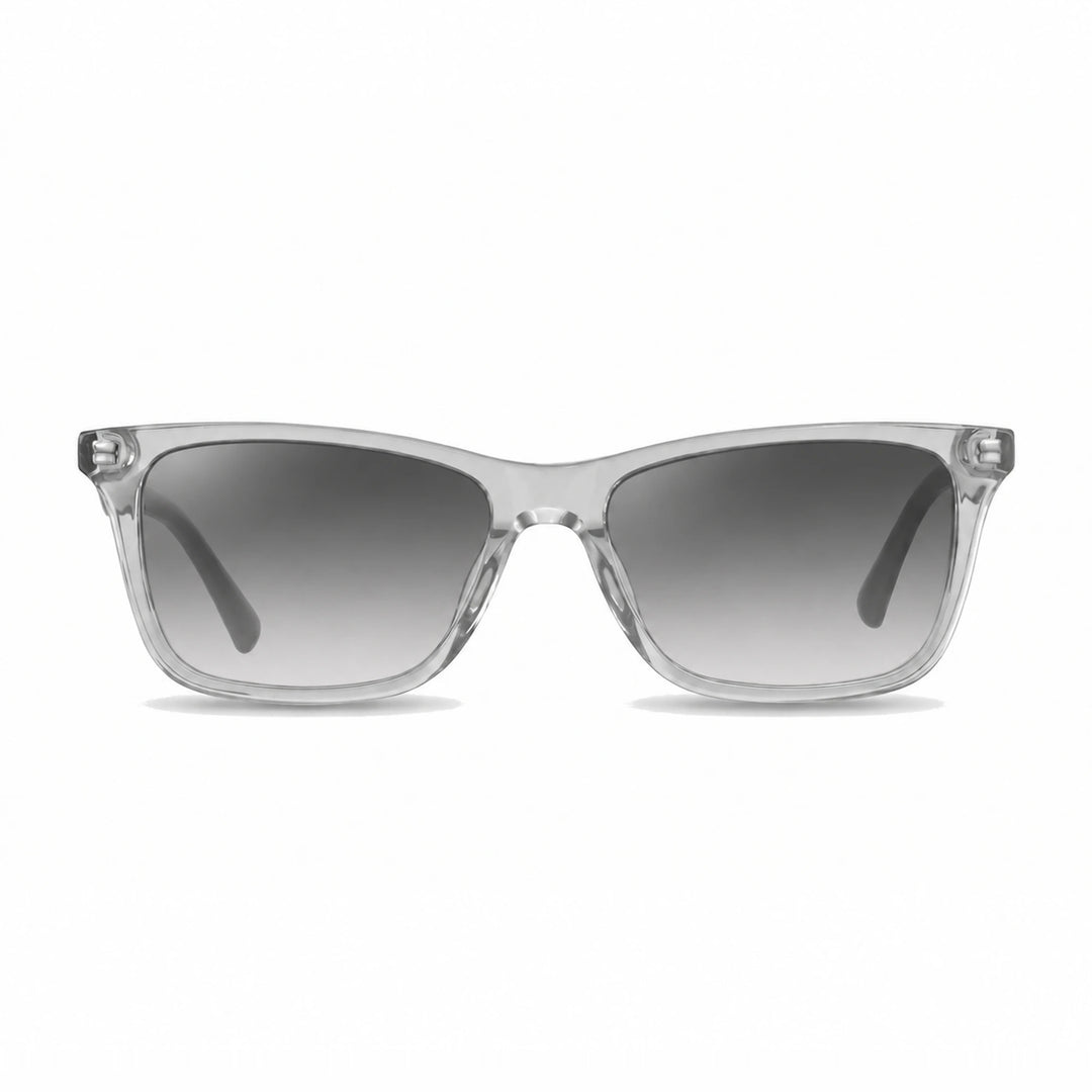 Lentes de sol Fiore 5228 Transparente cristal Gradiente Gris polarizado vista frontal unisex #color_gradiente-gris #foto_frontal