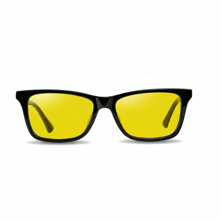 Lentes de sol Fiore 5228 Verde cristal Amarillo polarizado vista frontal unisex #color_amarillo #foto_frontal