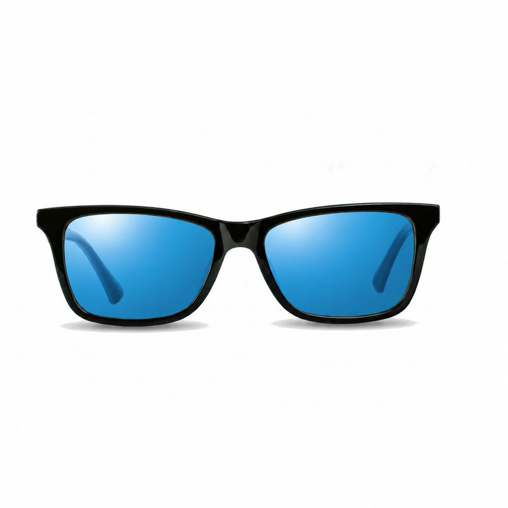 Lentes de sol Fiore 5228 Verde cristal Espejado Azul polarizado vista frontal unisex #color_espejado-azul #foto_frontal