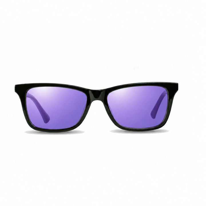 Lentes de sol Fiore 5228 Verde cristal Espejado Morado polarizado vista frontal unisex #color_espejado-morado #foto_frontal