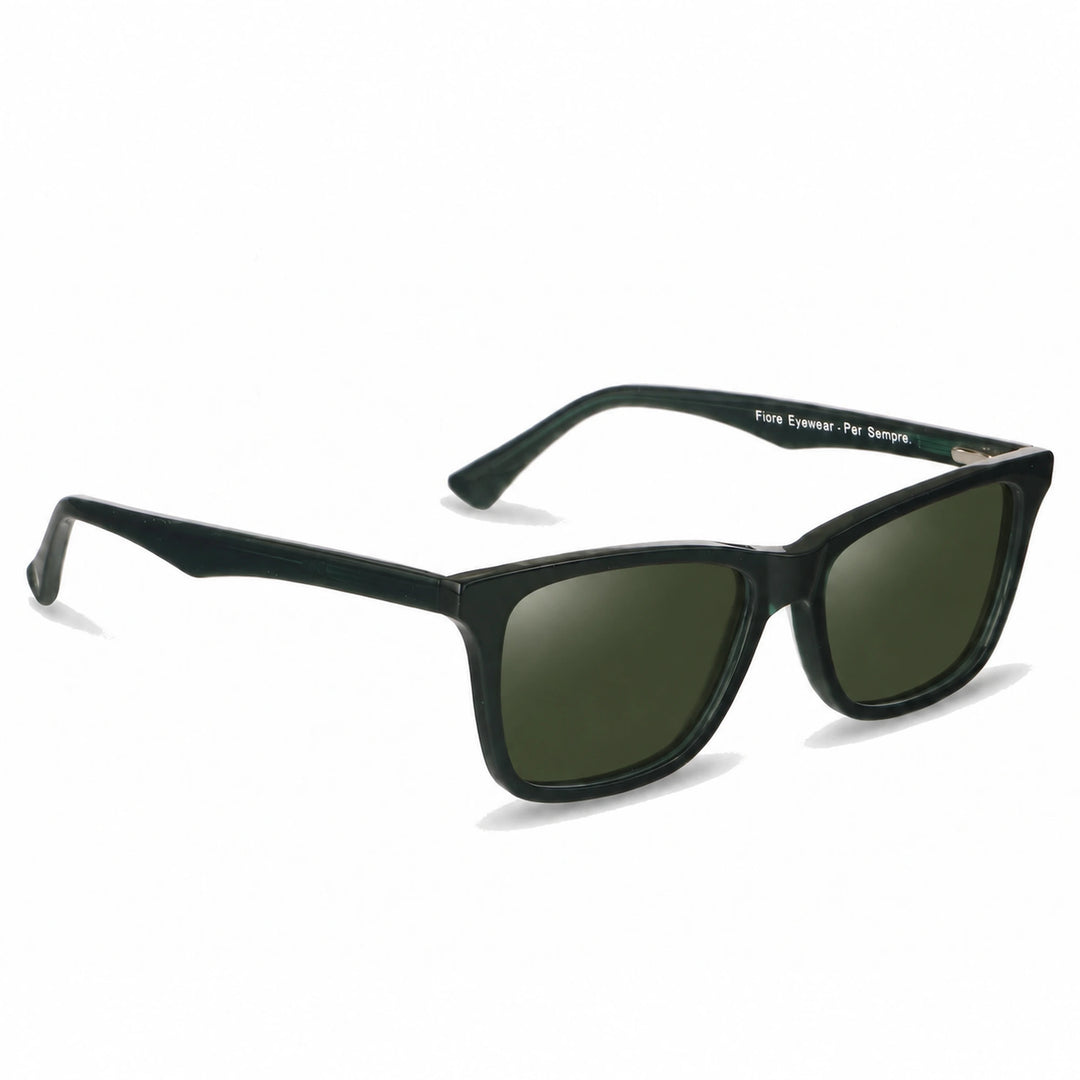 Lentes de sol Fiore 5228 Verde cristal G15 polarizado vista tres cuartos unisex #color_g15