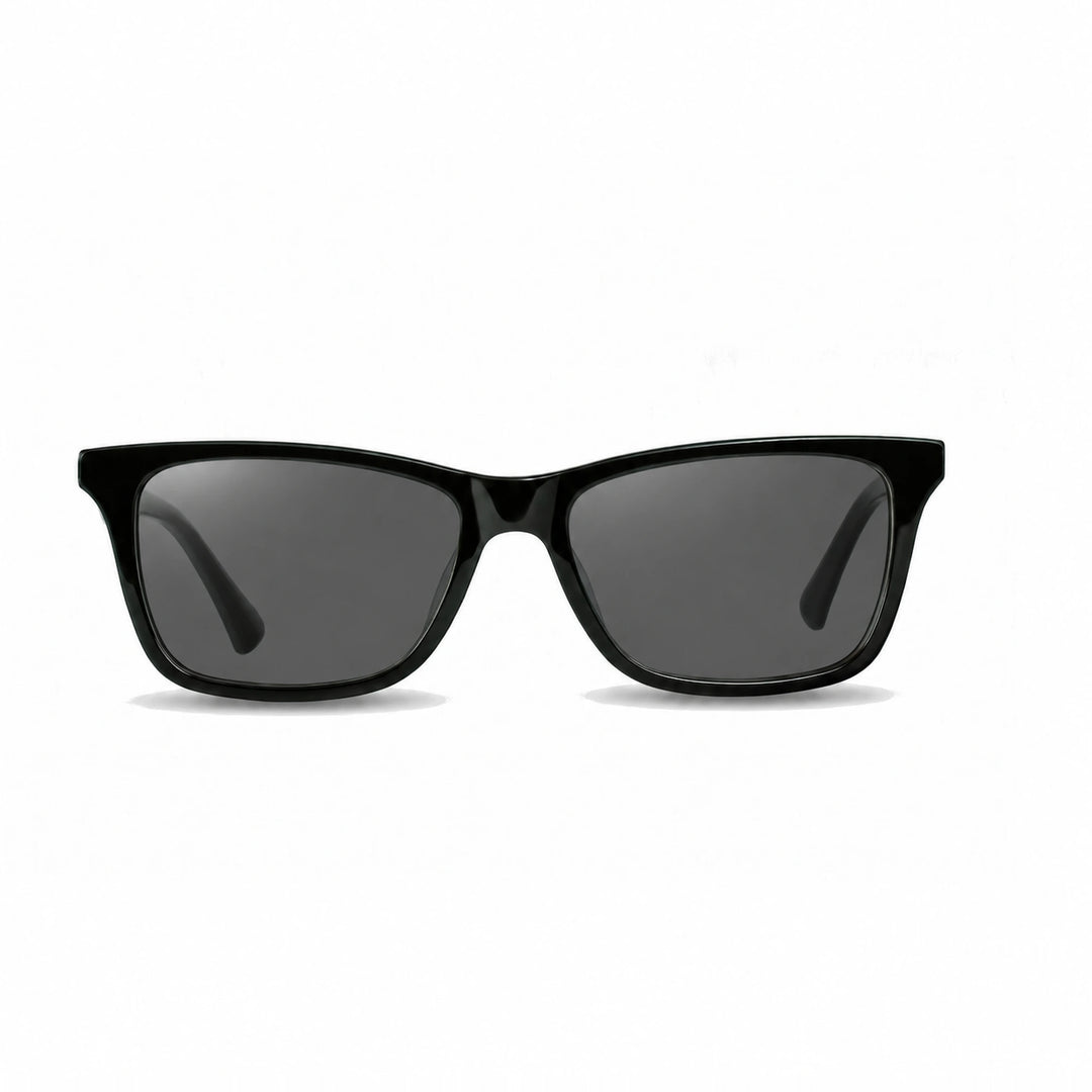 Lentes de sol Fiore 5228 Verde cristal Negro polarizado vista frontal unisex #color_negro #foto_frontal