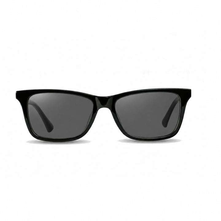 Lentes de sol Fiore 5228 Verde cristal Negro polarizado vista frontal unisex #color_negro #foto_frontal