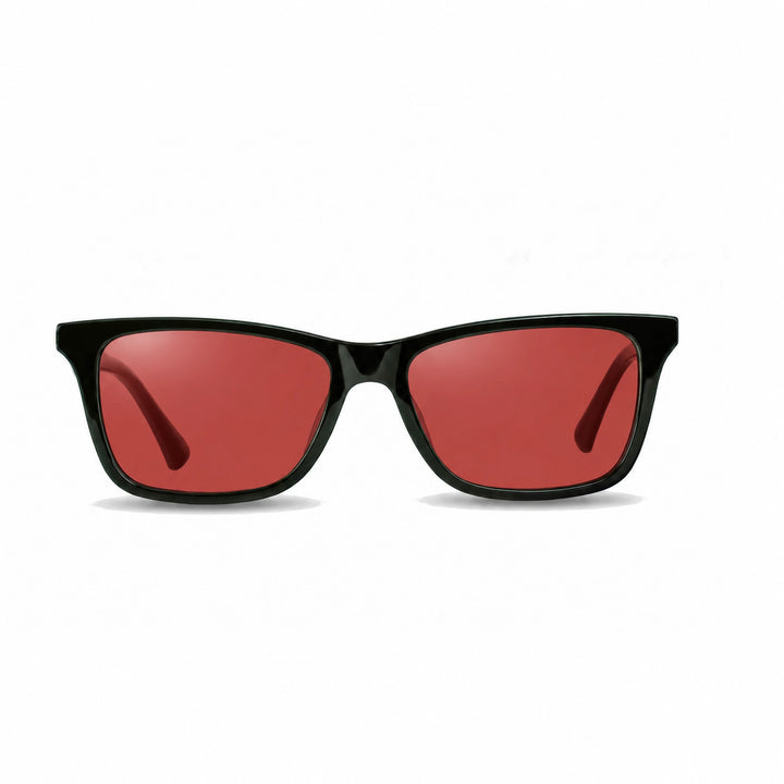 Lentes de sol Fiore 5228 Verde cristal Rojo polarizado vista frontal unisex #color_rojo #foto_frontal
