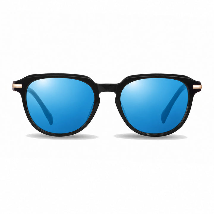 Lentes de sol Fiore 5409 Negro cristal Espejado Azul polarizado vista frontal mujer #color_espejado-azul #foto_frontal