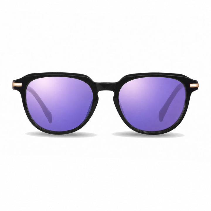 Lentes de sol Fiore 5409 Negro cristal Espejado Morado polarizado vista frontal mujer #color_espejado-morado #foto_frontal