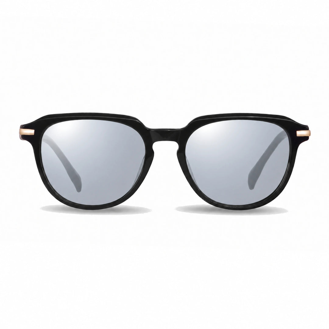 Lentes de sol Fiore 5409 Negro cristal Espejado Silver polarizado vista frontal mujer #color_espejado-silver #foto_frontal
