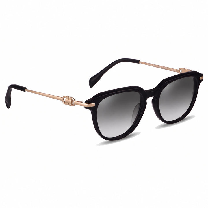 Lentes de sol Fiore 5409 Negro cristal Gradiente Gris polarizado vista tres cuartos mujer #color_gradiente-gris