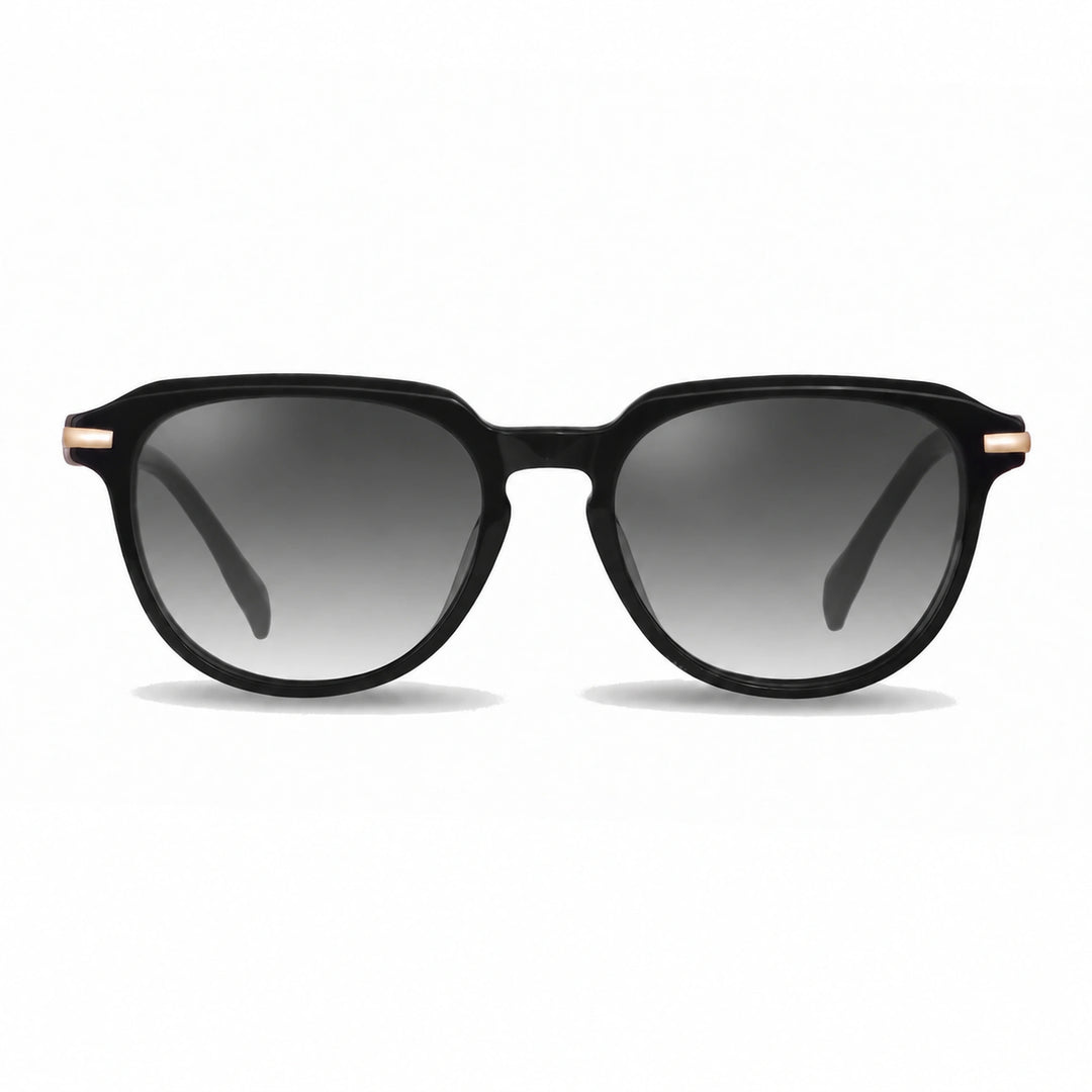 Lentes de sol Fiore 5409 Negro cristal Gradiente Gris polarizado vista frontal mujer #color_gradiente-gris #foto_frontal