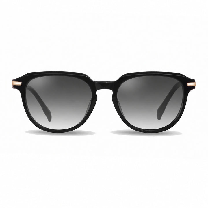 Lentes de sol Fiore 5409 Negro cristal Gradiente Gris polarizado vista frontal mujer #color_gradiente-gris #foto_frontal