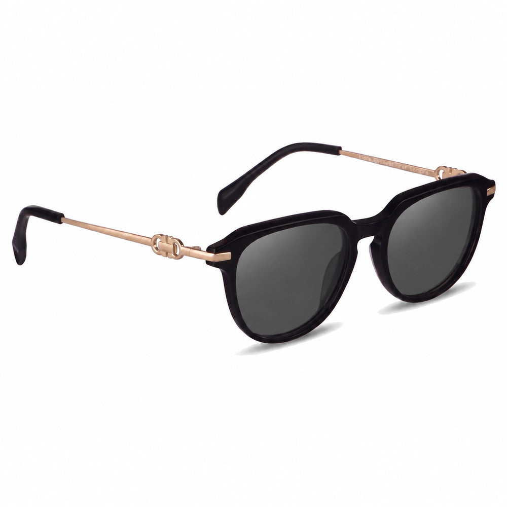 Lentes de sol Fiore 5409 Negro cristal Negro polarizado vista tres cuartos mujer #color_negro