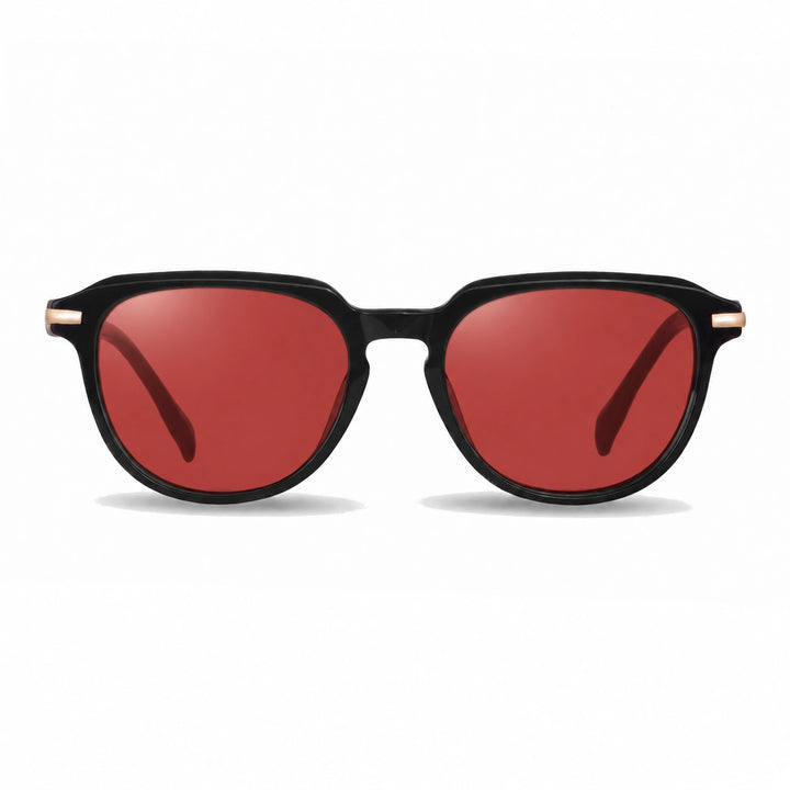 Lentes de sol Fiore 5409 Negro cristal Rojo polarizado vista frontal mujer #color_rojo #foto_frontal