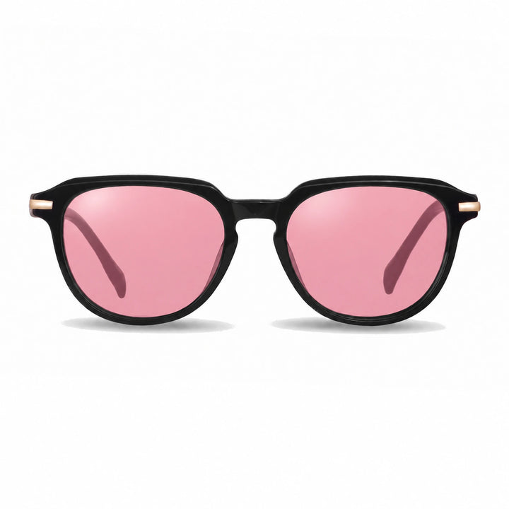Lentes de sol Fiore 5409 Negro cristal Rosado polarizado vista frontal mujer #color_rosado #foto_frontal