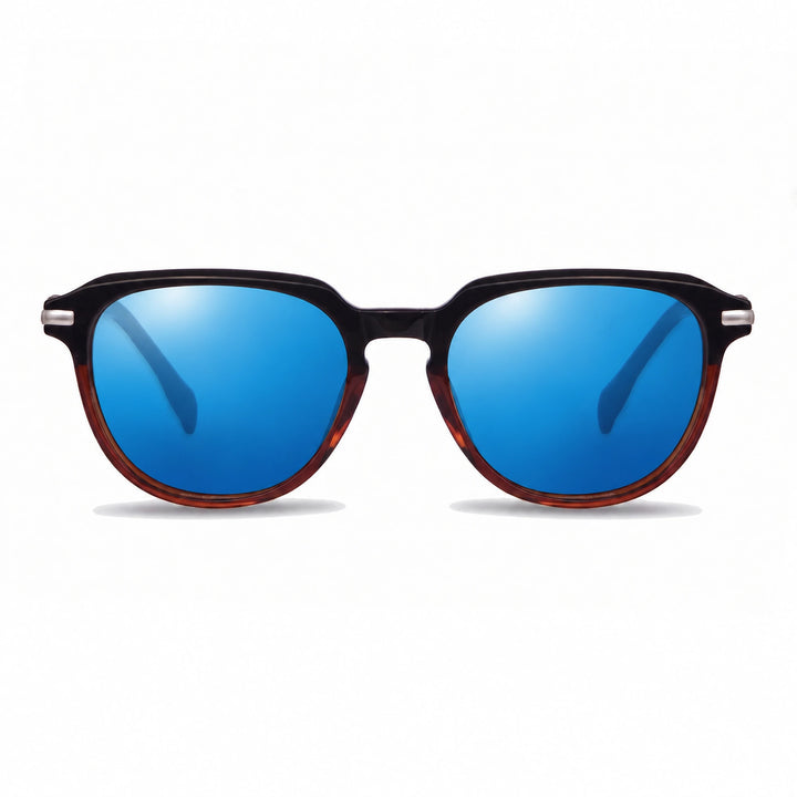 Lentes de sol Fiore 5409 Brown cristal Espejado Azul polarizado vista frontal mujer #color_espejado-azul #foto_frontal