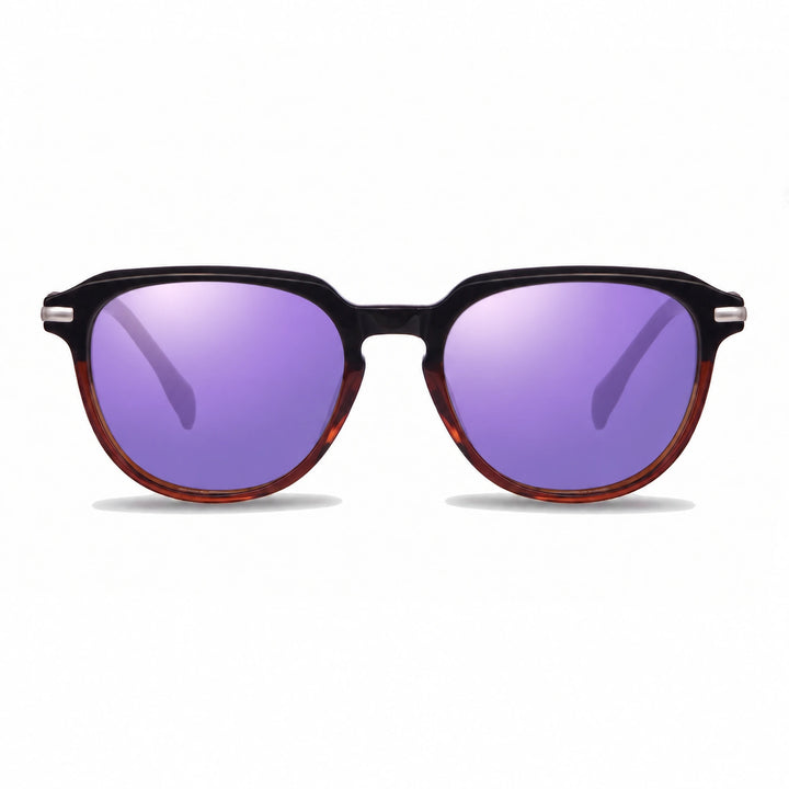 Lentes de sol Fiore 5409 Brown cristal Espejado Morado polarizado vista frontal mujer #color_espejado-morado #foto_frontal
