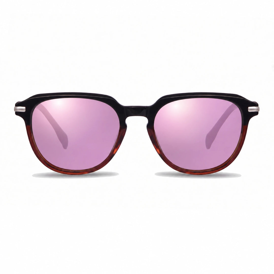 Lentes de sol Fiore 5409 Brown cristal Espejado Rosado polarizado vista frontal mujer #color_espejado-rosado #foto_frontal