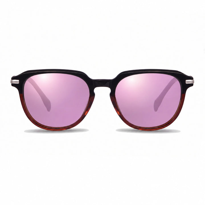 Lentes de sol Fiore 5409 Brown cristal Espejado Rosado polarizado vista frontal mujer #color_espejado-rosado #foto_frontal