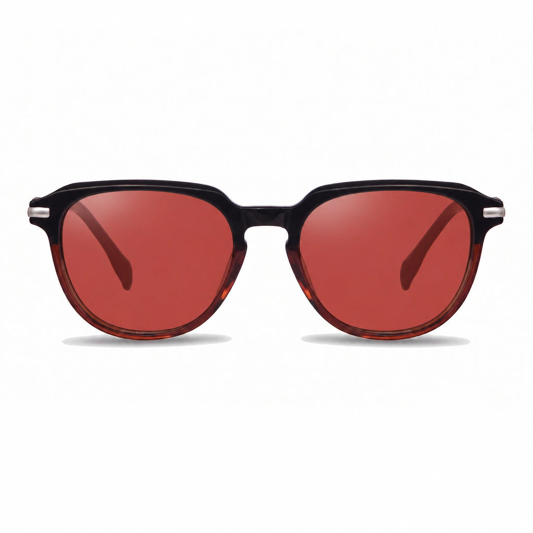 Lentes de sol Fiore 5409 Brown cristal Rojo polarizado vista frontal mujer #color_rojo #foto_frontal