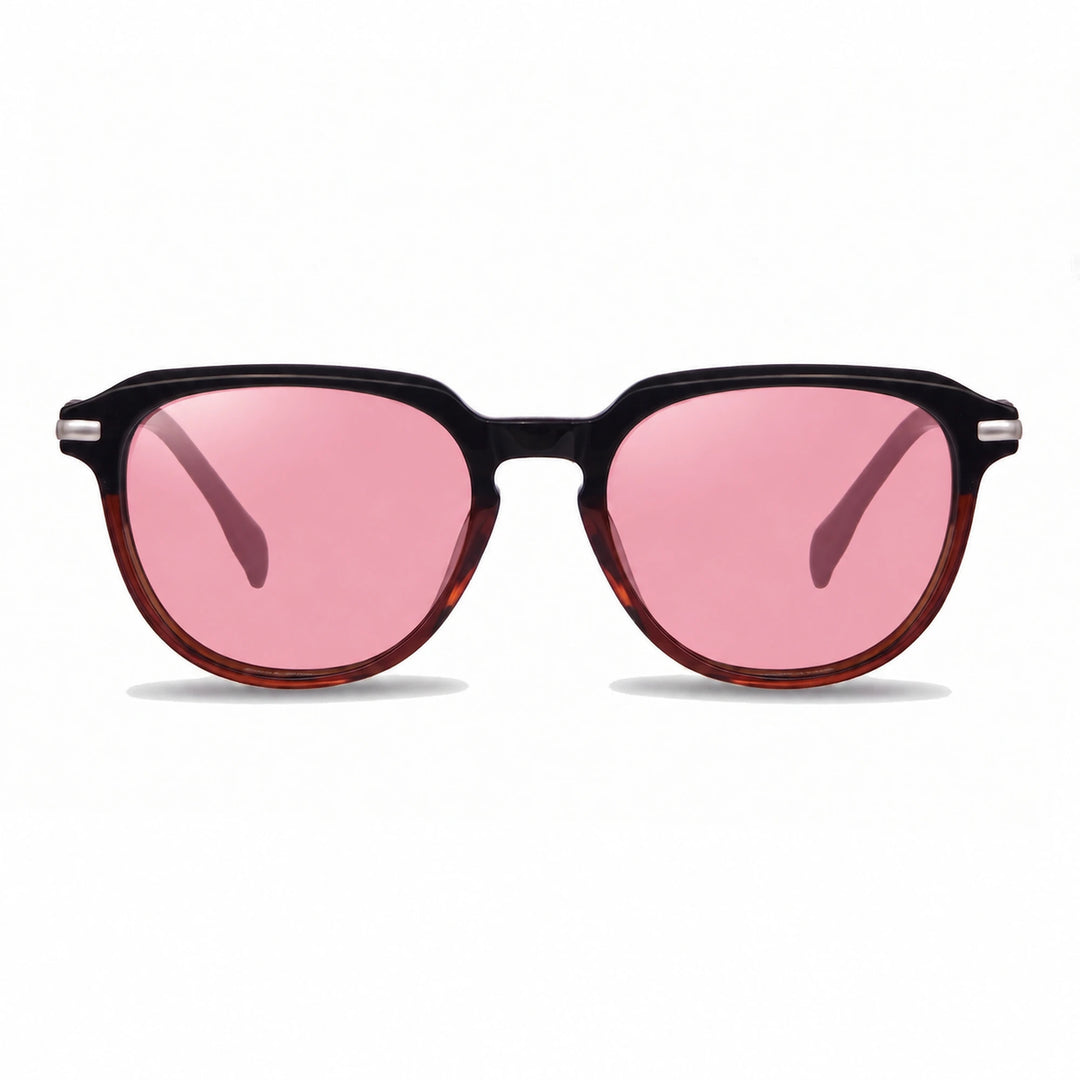 Lentes de sol Fiore 5409 Brown cristal Rosado polarizado vista frontal mujer #color_rosado #foto_frontal