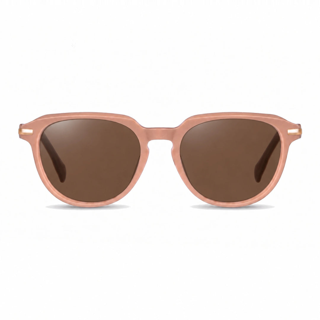 Lentes de sol Fiore 5409 Rosado cristal Cafe polarizado vista frontal mujer #color_cafe #foto_frontal