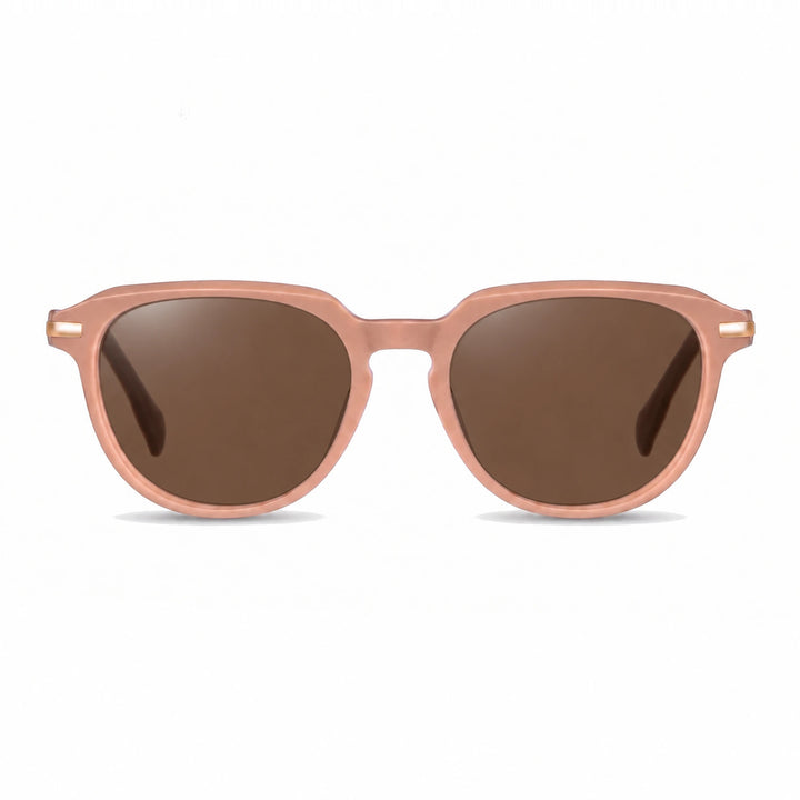 Lentes de sol Fiore 5409 Rosado cristal Cafe polarizado vista frontal mujer #color_cafe #foto_frontal