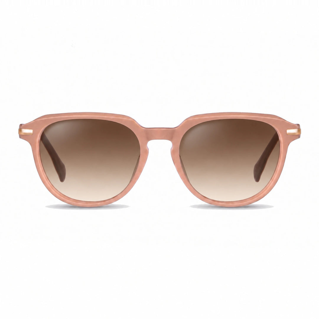 Lentes de sol Fiore 5409 Rosado cristal Gradiente Cafe polarizado vista frontal mujer #color_gradiente-cafe #foto_frontal
