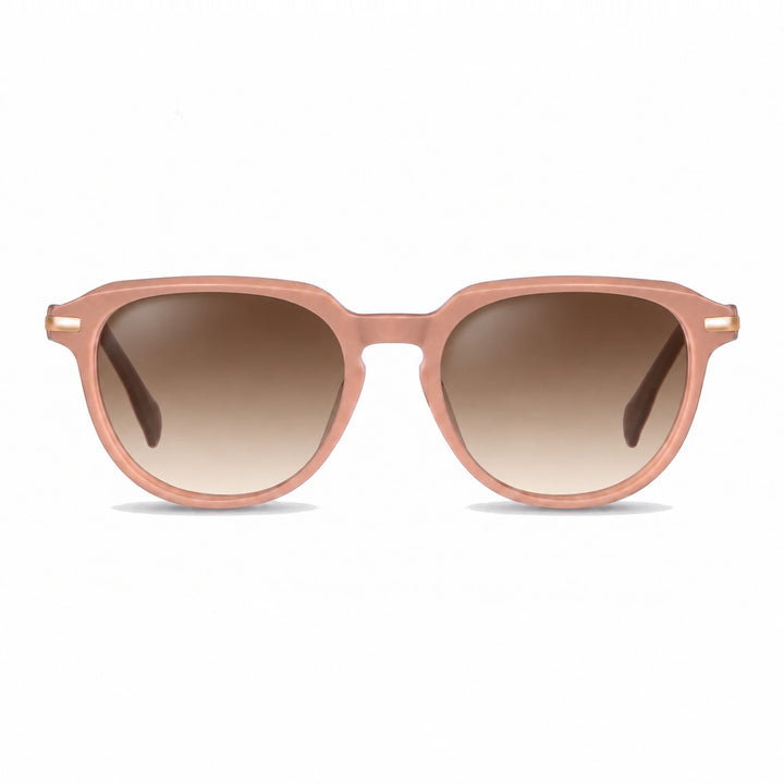 Lentes de sol Fiore 5409 Rosado cristal Gradiente Cafe polarizado vista frontal mujer #color_gradiente-cafe #foto_frontal