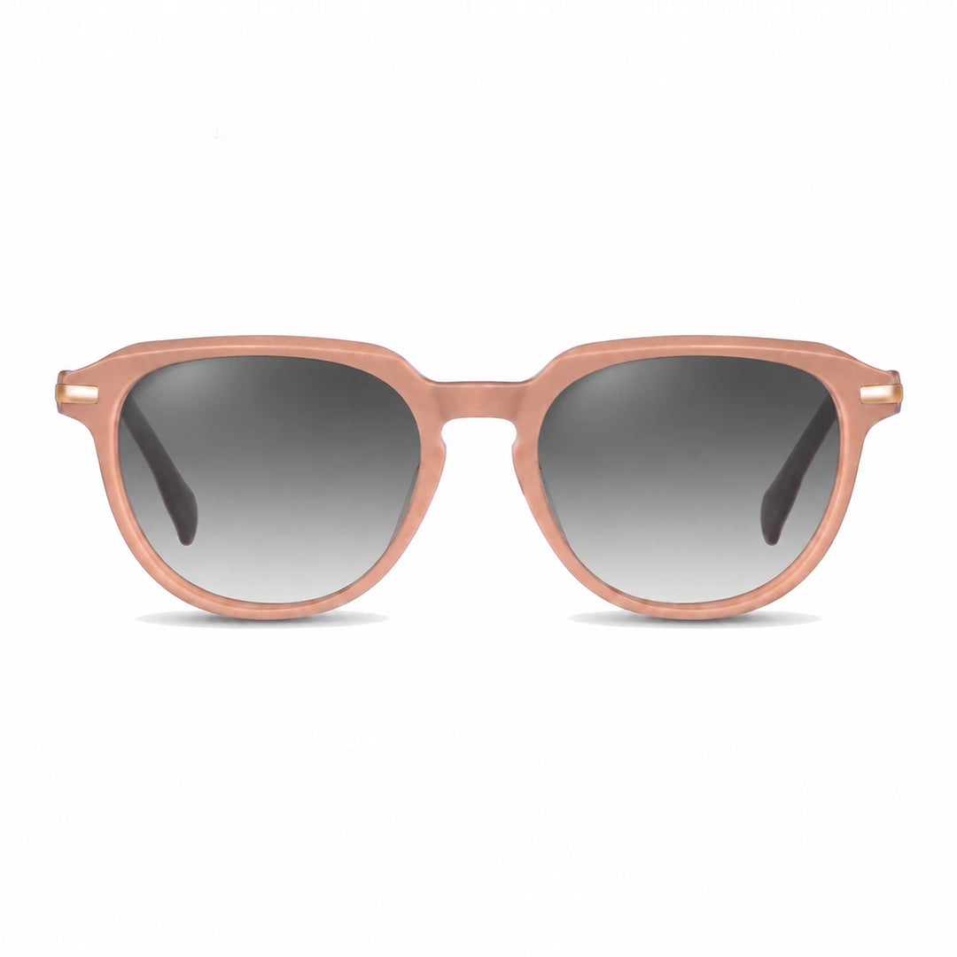 Lentes de sol Fiore 5409 Rosado cristal Gradiente Gris polarizado vista frontal mujer #color_gradiente-gris #foto_frontal