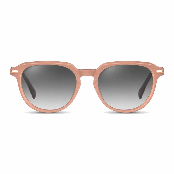 Lentes de sol Fiore 5409 Rosado cristal Gradiente Gris polarizado vista frontal mujer #color_gradiente-gris #foto_frontal