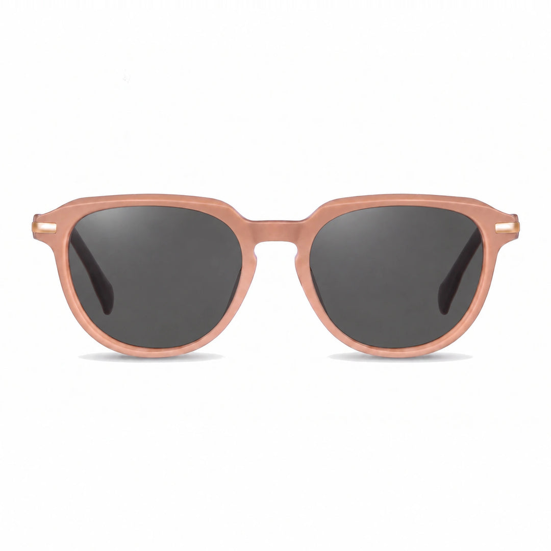 Lentes de sol Fiore 5409 Rosado cristal Negro polarizado vista frontal mujer #color_negro #foto_frontal