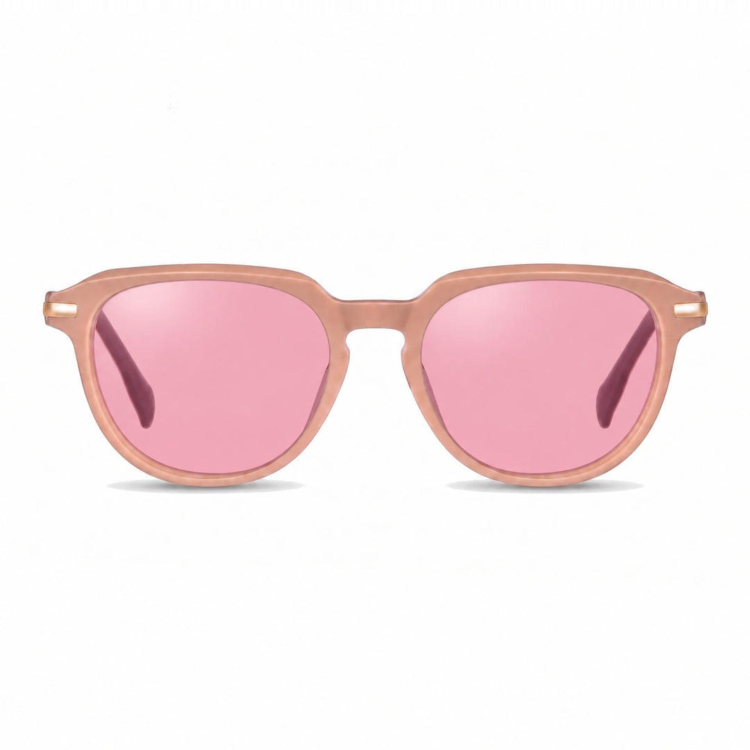 Lentes de sol Fiore 5409 Rosado cristal Rosado polarizado vista frontal mujer #color_rosado #foto_frontal
