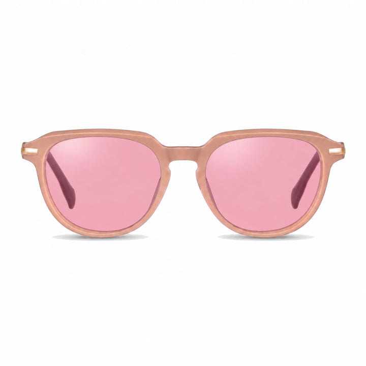 Lentes de sol Fiore 5409 Rosado cristal Rosado polarizado vista frontal mujer #color_rosado #foto_frontal