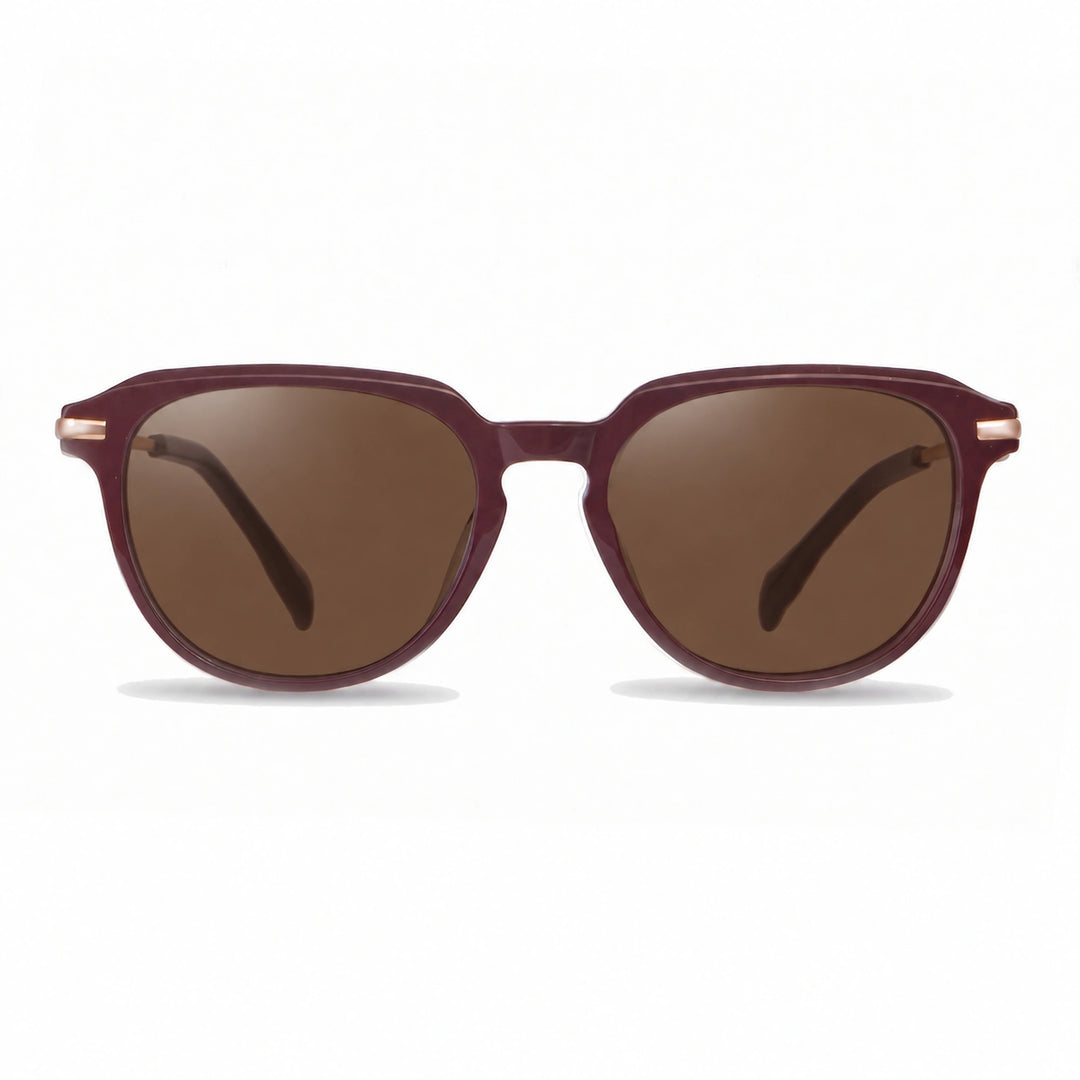 Lentes de sol Fiore 5409 Rojo cristal Cafe polarizado vista frontal mujer #color_cafe #foto_frontal