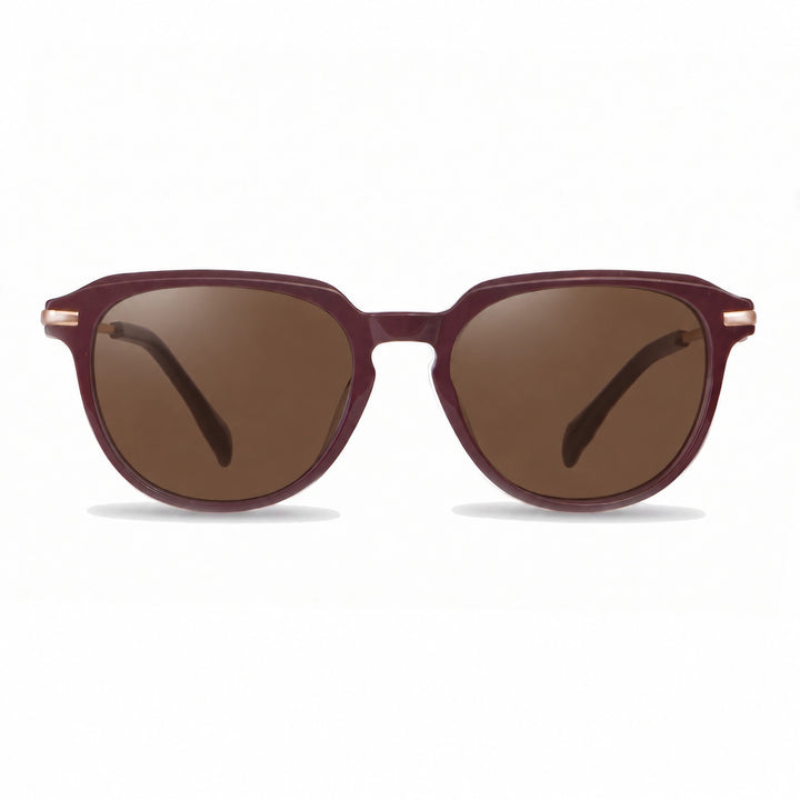 Lentes de sol Fiore 5409 Rojo cristal Cafe polarizado vista frontal mujer #color_cafe #foto_frontal
